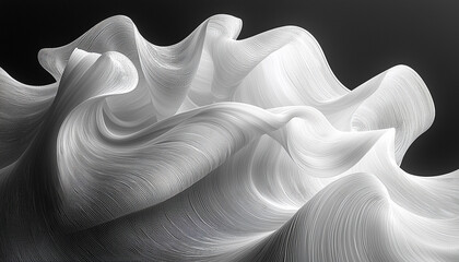 Wall Mural - smooth wave pattern flowing in futuristic digitally generated image generated by ai