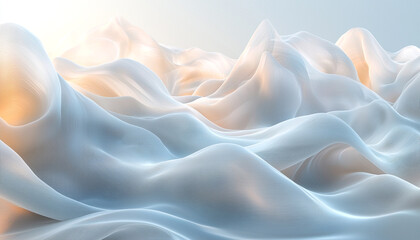 Wall Mural - flowing wave pattern in nature, smooth curve backdrop generated by ai