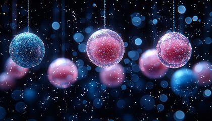 Wall Mural - glowing celebration backdrop with bright, dark snowflake illustration generated by ai