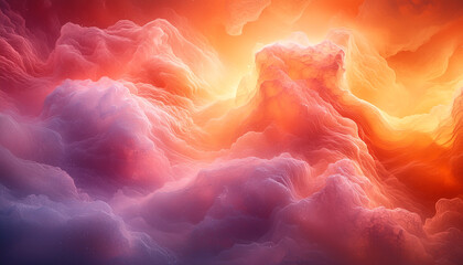 Canvas Print - Glowing sky, vibrant colors, fantasy in nature beauty generated by AI