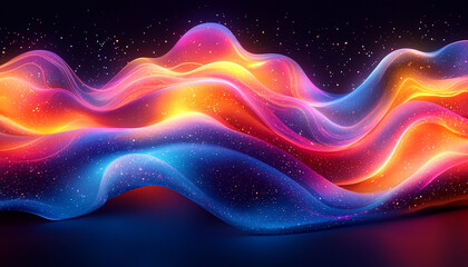 Wall Mural - glowing galaxy in dark night, futuristic space backdrop generated by ai