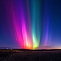 Wall Mural - northern lights and rainbow acid type with purples texture 