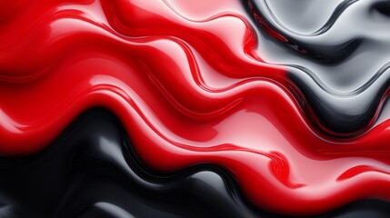 A red and black wave pattern