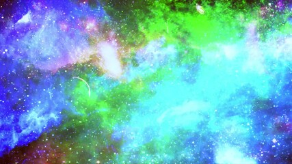 Wall Mural - colorful nebula galaxy particle background