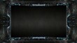 © sanstudio - Wallpaper frame with cyber technology concept background. Abstract technology background with digital frame
