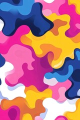 Wall Mural - colorful universe sky abstract pattern, vibrant seamless design showcasing swirling clouds in retro 