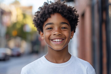 Black teenager boy on a outdoors background