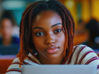 Poster - Contemplative Student in Library