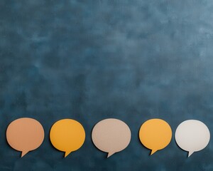 Aufkleber - Colorful speech bubbles on a textured background