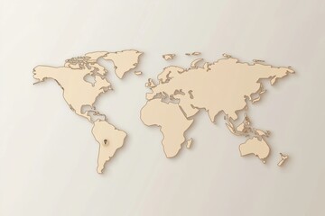 Aufkleber - A world map outline features travel pins marking significant destinations around the globe for adventure seekers. Generative AI
