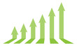 © Vector Elements - Green arrows of business sale growth, Business success graph chart with arrow. Vector illustration.