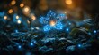 © Vesna - a modern search query displayed on a digital device illuminated under the night sky emphasizing technologys role in our daily lives and the pursuit of information
