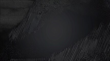 Abstract black and white geometric pattern with textured lines and dots.