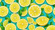 © SvitlanaKvet - Seamless pattern with lemon slices fruity summer background
