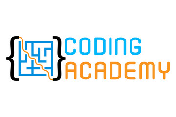 coding kids programming training logo for your business or company vector illustration isolated on white background