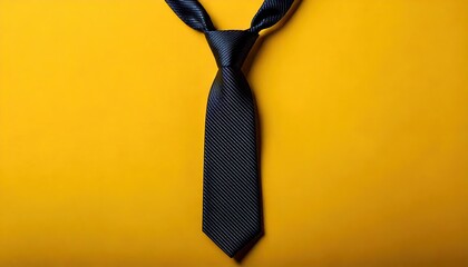 Сlose up of a tie on a yellow background