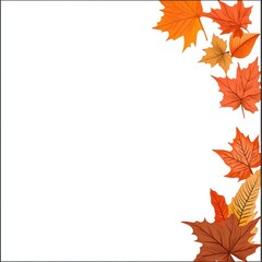 Vibrant Autumn Leaves Border Seamless Pattern