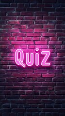 Neon Quiz Night: Pink neon sign spelling out 