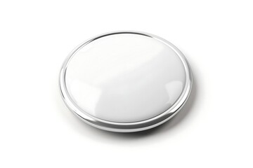 Wall Mural - white blank badge. glossy round button. pin badge