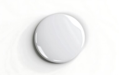 Wall Mural - white blank badge. glossy round button. pin badge