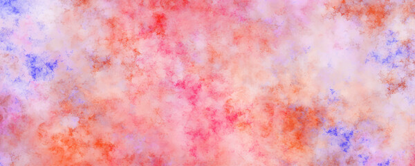 Wall Mural - abstract fractal fantasy light red, pink shades watercolor background. watercolor pastel background 