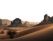 © AC's Inspired Images - Sand Desert Landscape Scene, Dry Dune & Rocks, Hot Heat, Isolated Transparent PNG Background
