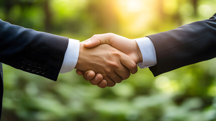 The Importance of Networking: A Close-Up of a Handshake Between Two Entrepreneurs Under the Sun