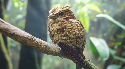 Poster - A Close-Up of a Strikingly Patterned Bird Perched on a Branch.