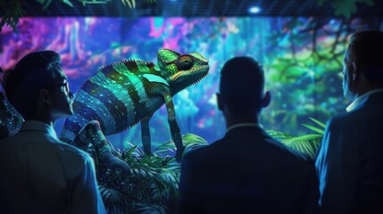 Tech Adaptability: Business Professionals and Chameleon in Digital Transformation Display