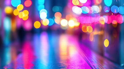 Canvas Print - City Lights Bokeh