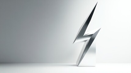 Wall Mural - Metallic Lightning Bolt Symbol