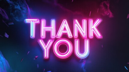 Canvas Print - Neon Thank You Sign