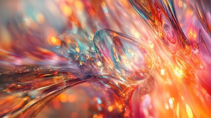 Wall Mural - Abstract holographic art