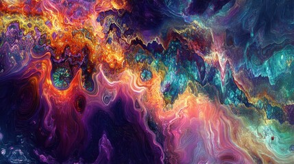 Wall Mural - Abstract holographic art