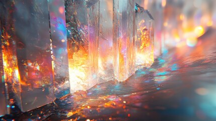 Wall Mural - Abstract holographic art