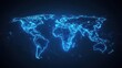 © Анна Озарчук - Brightly lit world map with glowing connection lines