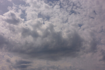Wall Mural - beautiful view of blue sky with fluffy clouds