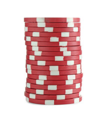 Sticker - Poker game. Casino chips isolated on white