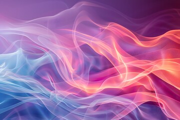 Canvas Print - Ethereal Waves of Colorful Light and Motion