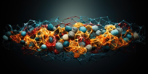 Abstract colorful 3D spheres