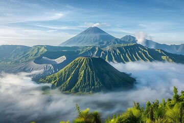 Wall Mural - Majestic View of Bromo-Tengger-Semeru National Park at Sunrise