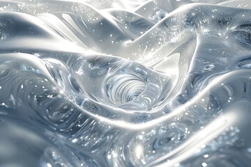 Poster - Ethereal Swirls of Liquid Light: A Mesmerizing Abstract Composition