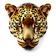 © Tark - Leopard metallic 3D image of bronze leopard on white background. Generative AI