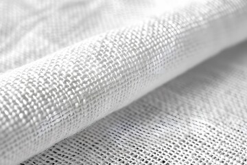 Sticker - Close-Up of Textured White Fabric with Intricate Weave Patterns