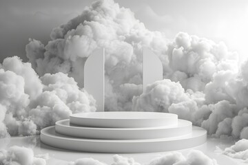 Canvas Print - Ethereal Stage Surrounded by Dreamy Clouds