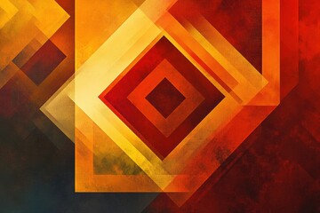 Aufkleber - Geometric shapes intertwine with rich colors, forming a vibrant abstract design that captivates with its depth and complexity. Generative AI