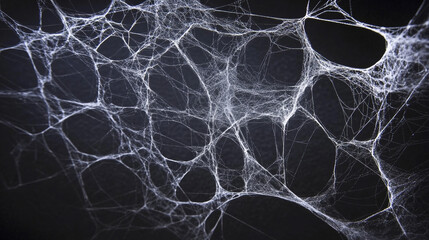 Intricate Spider Web Pattern on Black Background   Halloween Decoration