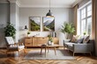 © Arnada - Scandinavian Interior Design with Poster on Wall - 3D Render and Illustration for Modern Spaces