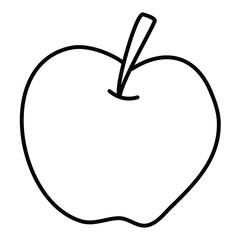 apple illustration fruit for coloring book