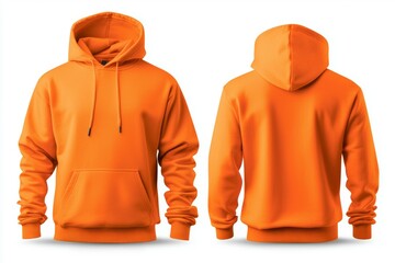 Wall Mural - A man wearing an orange hoodie